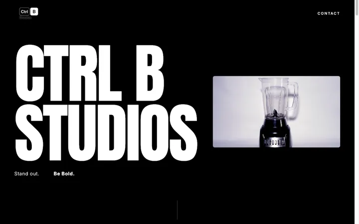 Homepage of Ctrl+B Studios