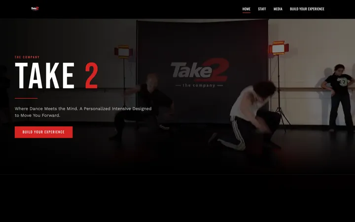 Homepage of Take2 Dance Company